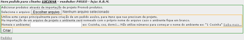 Tela de cadastro